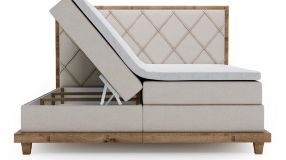 miniaturka Łóżko BEIGE Designerskie i Kontynentalne do Sypialni