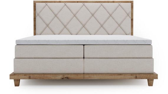 Łóżko BEIGE Designerskie i Kontynentalne do Sypialni