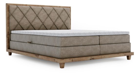 miniaturka Łóżko BEIGE Designerskie i Kontynentalne do Sypialni