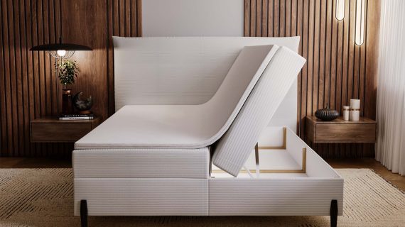 miniaturka Łóżko LISSY Kontynentalne z Pojemnikiem Komfort