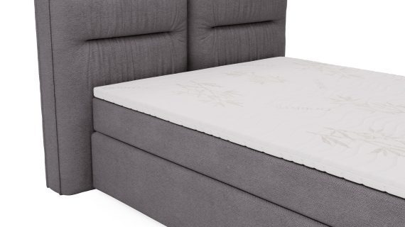 miniaturka Łóżko DOODII Grafitowe Kontynentalne do Sypialni