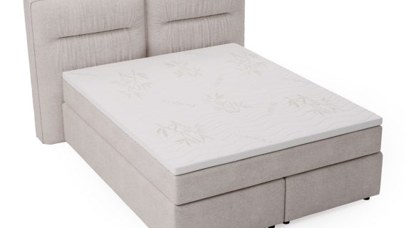 miniaturka Łóżko DOODII Grafitowe Kontynentalne do Sypialni