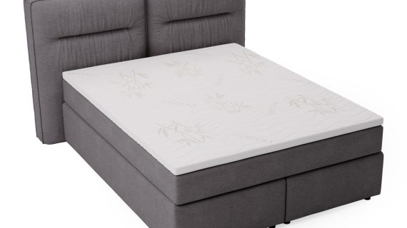 miniaturka Łóżko DOODII Grafitowe Kontynentalne do Sypialni