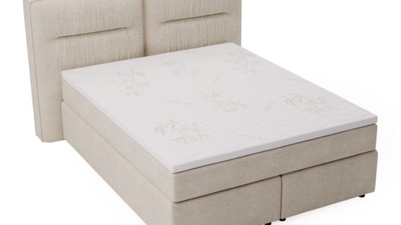 miniaturka Łóżko DOODII Grafitowe Kontynentalne do Sypialni