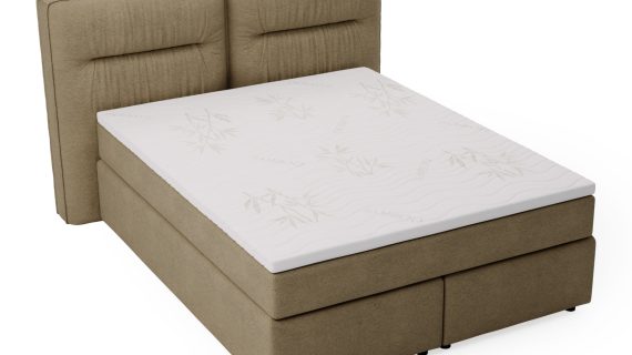 miniaturka Łóżko DOODII Grafitowe Kontynentalne do Sypialni