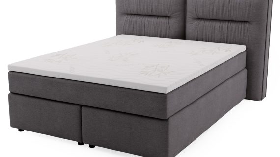 miniaturka Łóżko DOODII Grafitowe Kontynentalne do Sypialni