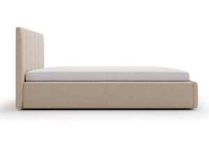 miniaturka Łóżko ELBASIC Szare z Pikowanym Zagłówkiem