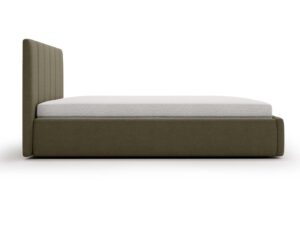 miniaturka Łóżko ELBASIC Szare z Pikowanym Zagłówkiem