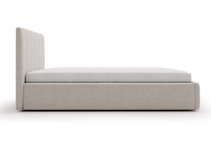 miniaturka Łóżko ELBASIC Szare z Pikowanym Zagłówkiem