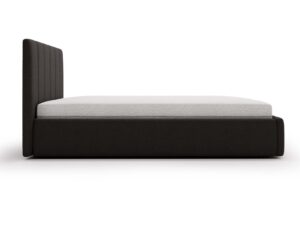 miniaturka Łóżko ELBASIC Szare z Pikowanym Zagłówkiem