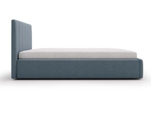 miniaturka Łóżko ELBASIC Szare z Pikowanym Zagłówkiem