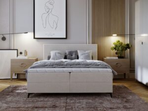 miniaturka Łóżko LILIA Białe i Designerskie do Sypialni