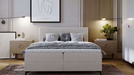 miniaturka Łóżko LILIA Białe i Designerskie do Sypialni