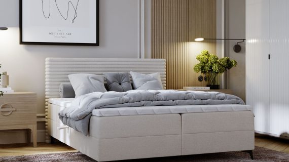 miniaturka Łóżko LILIA Białe i Designerskie do Sypialni