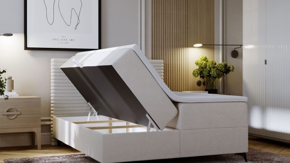 miniaturka Łóżko LILIA Białe i Designerskie do Sypialni