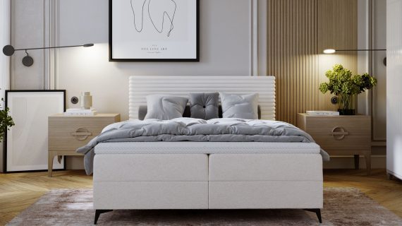 miniaturka Łóżko LILIA Białe i Designerskie do Sypialni