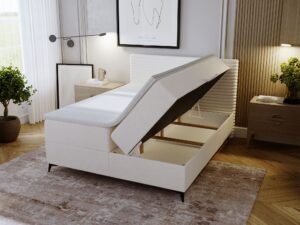 miniaturka Łóżko LILIA Białe i Designerskie do Sypialni