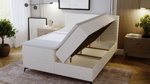 miniaturka Łóżko LILIA Białe i Designerskie do Sypialni