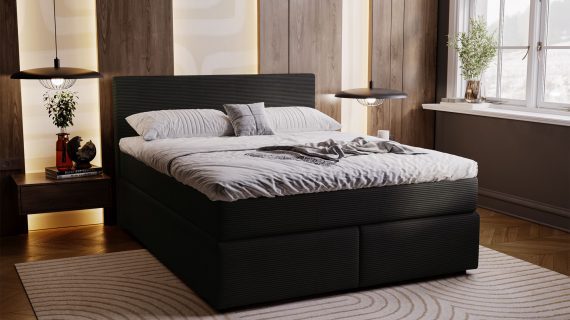 miniaturka Łóżko AVIST Klasyczne Tapicerowane do Sypialni