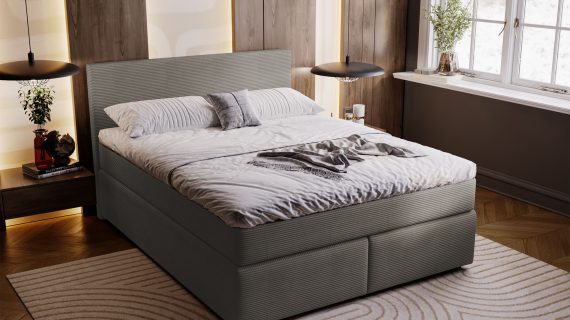 miniaturka Łóżko AVIST Klasyczne Tapicerowane do Sypialni