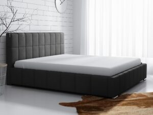 miniaturka Łóżko HABIBI Tapicerowane z Prostym Zagłówkiem