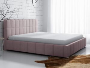 miniaturka Łóżko HABIBI Tapicerowane z Prostym Zagłówkiem