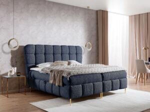 miniaturka Łóżko ALBA Wysokie ze Złotymi Nóżkami