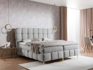 miniaturka Łóżko ALBA Wysokie ze Złotymi Nóżkami