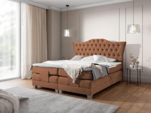 miniaturka Stylowe Łóżko ERBA z Eleganckim Zagłówkiem