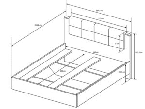 miniaturka Łóżko DAREN 160 cm Elegancja w Dębie Sand Grange