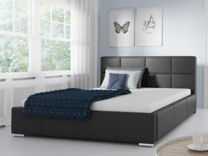 miniaturka Łóżko PUREA z Tapicerowanym Zagłówkiem do Sypialni