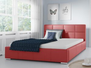 miniaturka Łóżko PUREA z Tapicerowanym Zagłówkiem do Sypialni