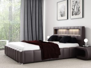 miniaturka Luksusowe Łóżko FABRIS z LED Oświetleniem