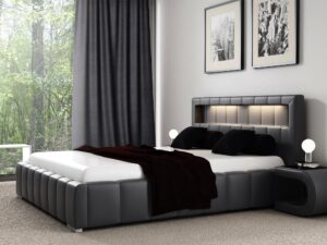 miniaturka Luksusowe Łóżko FABRIS z LED Oświetleniem