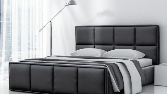 miniaturka Stylowe Łóżko TENDA z Pikowanym Zagłówkiem
