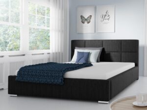 miniaturka Łóżko PUREA z Tapicerowanym Zagłówkiem do Sypialni