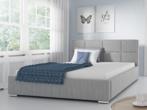 miniaturka Łóżko PUREA z Tapicerowanym Zagłówkiem do Sypialni