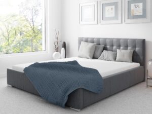 miniaturka Łóżko GIORNO Stylowe z Prostym Zagłówkiem