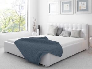 miniaturka Łóżko GIORNO Stylowe z Prostym Zagłówkiem