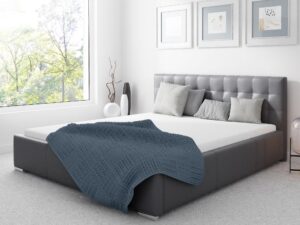 miniaturka Łóżko GIORNO Stylowe z Prostym Zagłówkiem