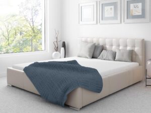 miniaturka Łóżko GIORNO Stylowe z Prostym Zagłówkiem