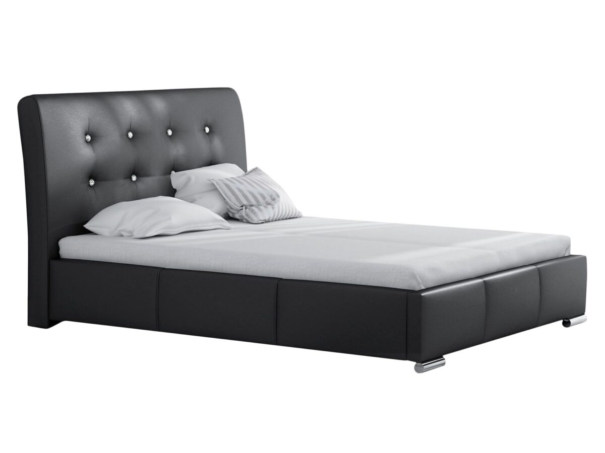 Łóżko CELLIN z Kryształowymi Guzikami