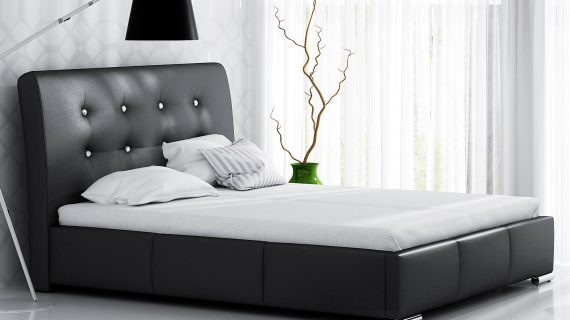 miniaturka Łóżko CELLIN z Kryształowymi Guzikami