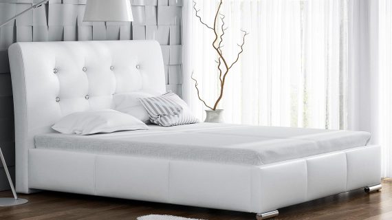 miniaturka Łóżko CELLIN z Kryształowymi Guzikami