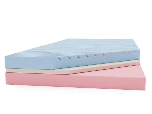 Materac piankowy z warstwami chłodzącej pianki memory