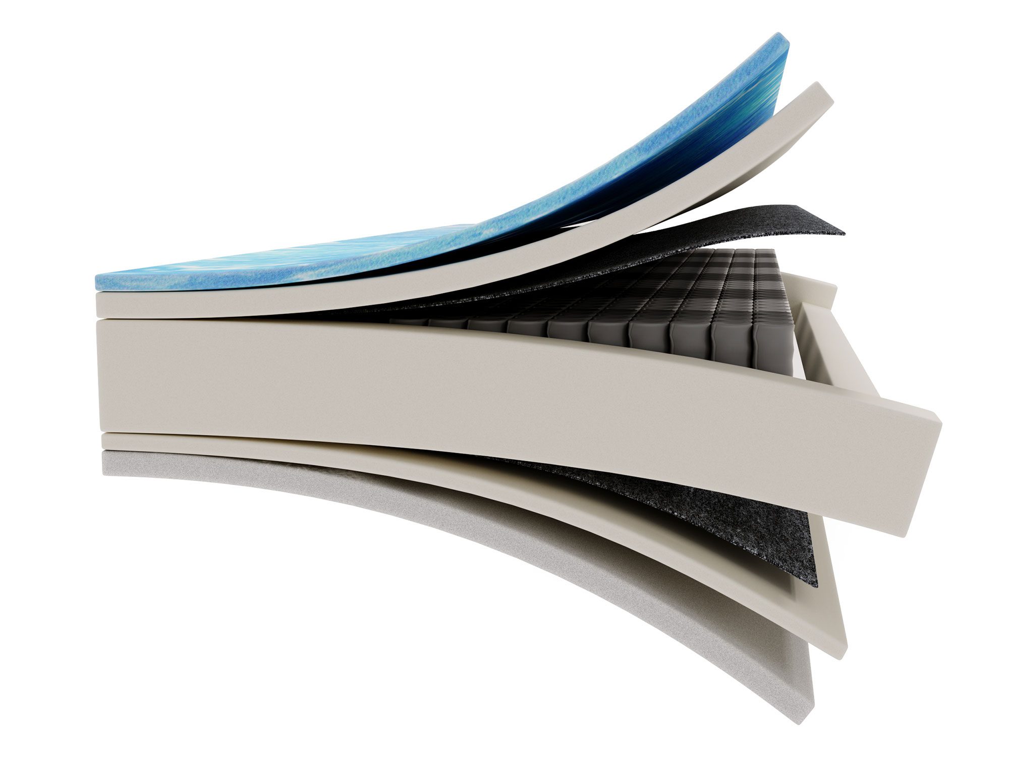 . Model materaca premium z pianką i kieszonkowymi sprężynami . Model materaca premium z pianką i kieszonkowymi sprężynami