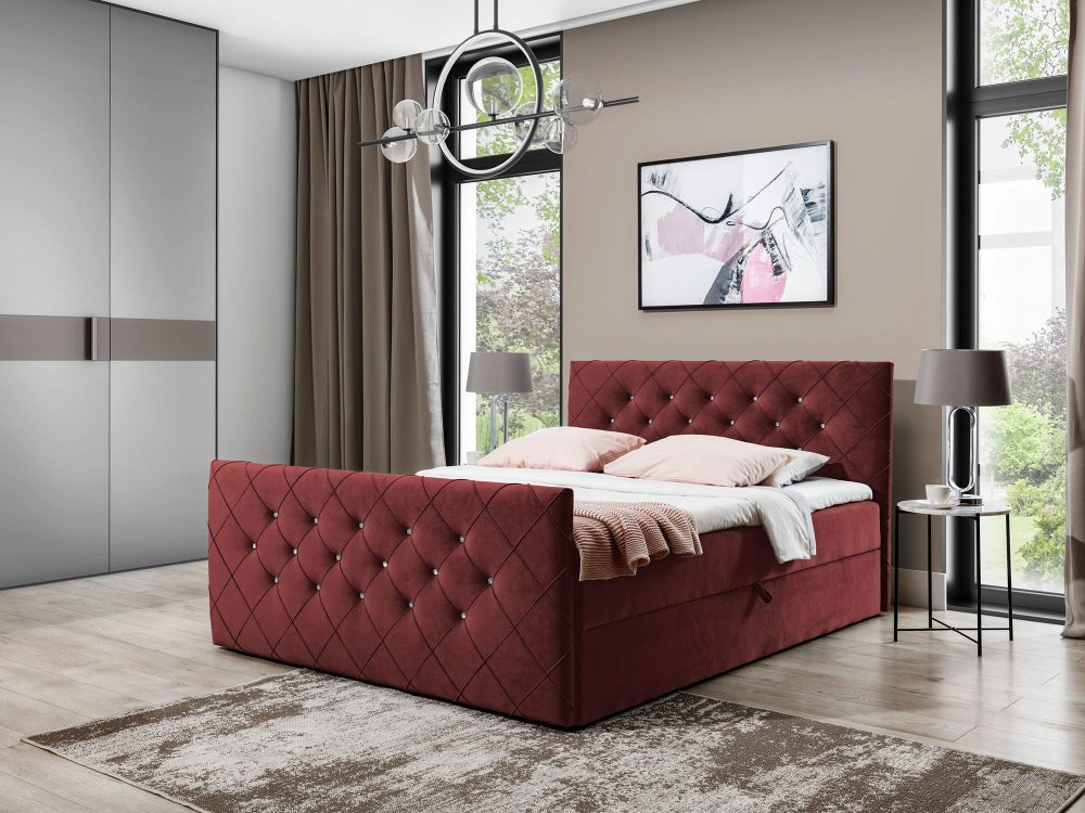 Stylowe Łóżko Diamond Sky w Stylu Glamour - obrazek 4