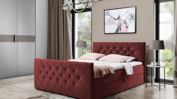 Stylowe Łóżko Diamond Sky w Stylu Glamour - obrazek 4