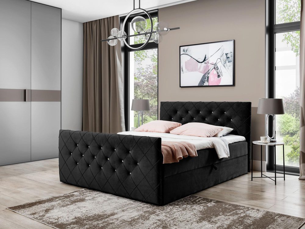 Stylowe Łóżko Diamond Sky w Stylu Glamour - obrazek 5