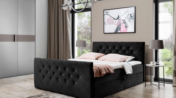 Stylowe Łóżko Diamond Sky w Stylu Glamour - obrazek 5